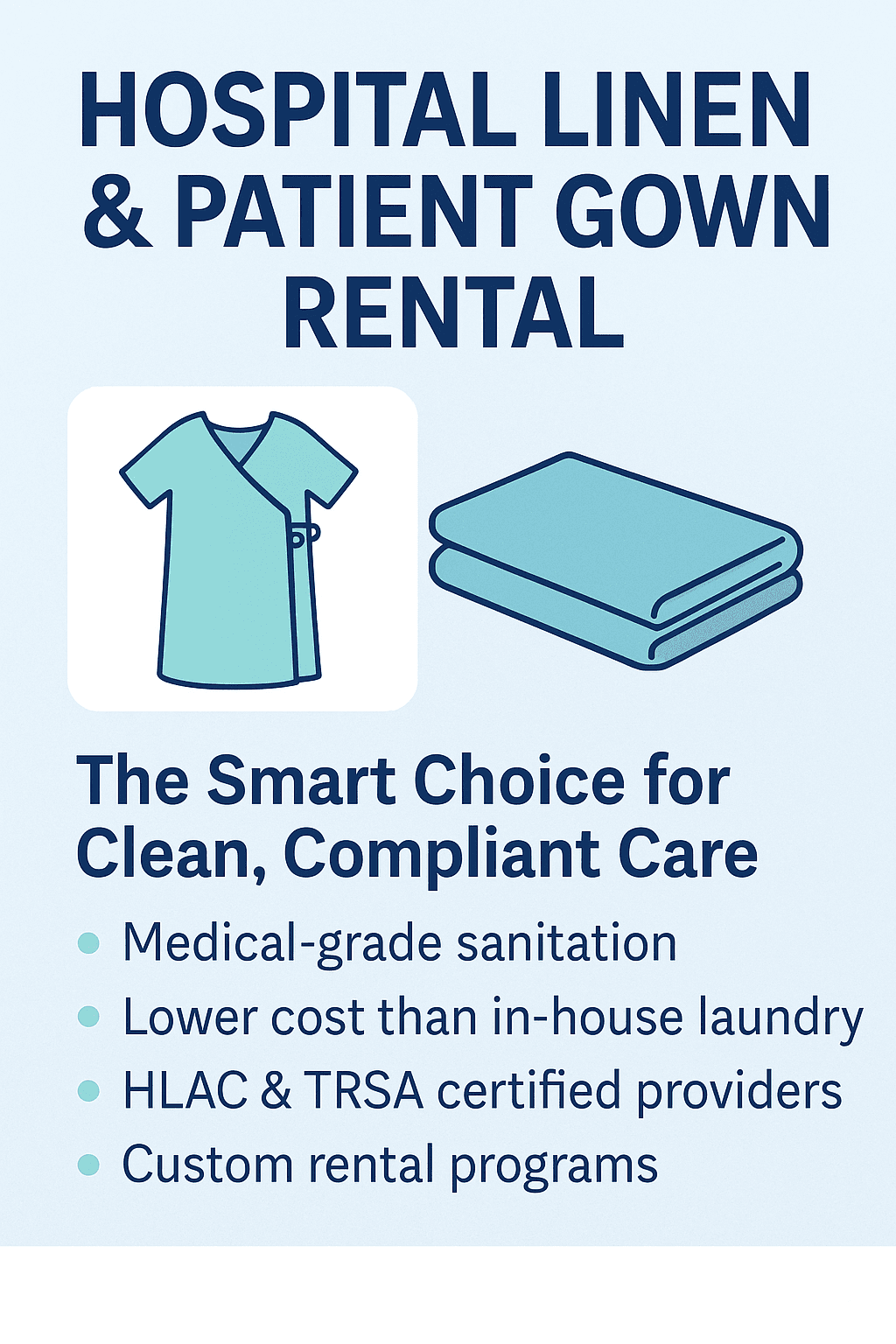 hotel linen patient gown